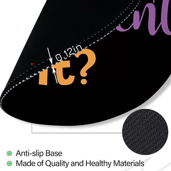 Funny Work Mouse Pad, Small Round Mouse Pads for Desk, Mini Travel Mousepad for Wireless Computer Laptop, Office Desk Accessories, But Did You