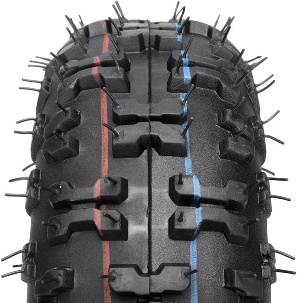 FVRITO 2 Pack of 4.10-4 410-4 4.10/3.50-4 Tire with Inner Tube for Lawn Mowers Garden Rototiller Snow Blower Mowers Hand Truck Wheelbarrow Go Cart