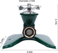 Biswing 1 Pack Lawn Sprinkler, Heavy Duty Metal Square Garden Sprinkler, 360 Degree Large Area Irrigation, Connectable Rotating Automatic Water