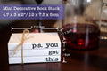 Cute Office Desk Decor, Inspirational Wooden Mini Faux Books for Decoration, Gifts for Women Kids - P.S. You Got This Sign