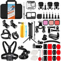 HONGDAK Action Camera Accessories Kit for GoPro Hero 13 12 11 10 9 Black, Waterproof Housing+Silicone Case+ Adjustable Arm+Head Chest Wrist