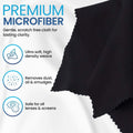 Purity Eyeglass Lens Cleaner Kit - 2 x 8oz and 1 x 2oz Lens Cleaner Spray Bottle + 2 Microfiber Cleaning Cloths - Safe for All Lenses (AR Coated