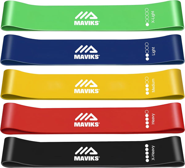 Exercise Resistance Bands for Working Out Set of 5 for Women and Men, Stretch Bands for Exercise, Physical Therapy, Arms Legs Workout, Stretching,