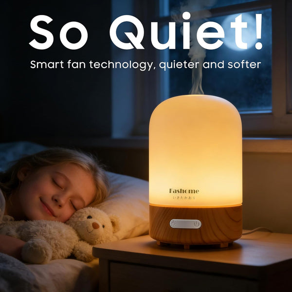 Essential Oil Diffuser Handmade Glass, Quiet 6-In-1 High-End Humidifier, Home Aromatherapy Fragrant Aroma Diffuser with Multiple LED Light Modes
