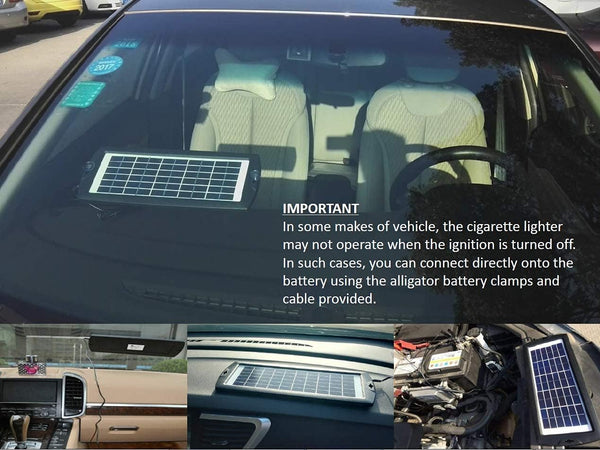 Sunway Solar Solar Car Battery Trickle Charger & Maintainer 12V Solar Panel Power Kit Portable for Car Automotive RV Marine Boat Motorcycle Truck