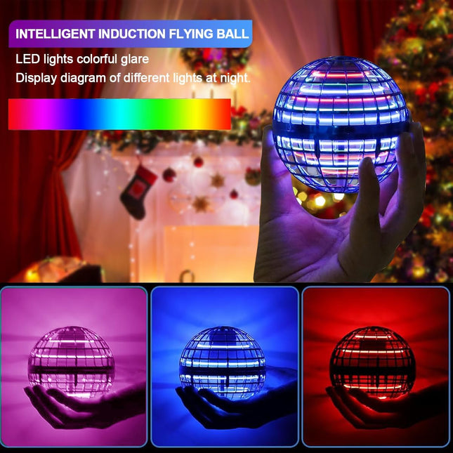 Flying Orb Ball Toy - 2024 Upgraded Magic Flying Orb Toy with LED Light 360Â°Rotating, Boomerang Flying Ball Toys Indoor
