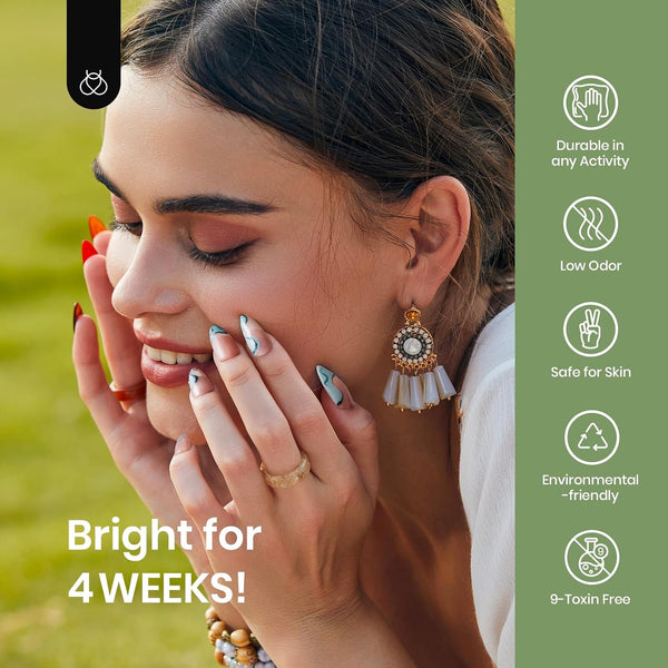 Beetles Green Gel Nail Polish Set - 6 Colors Green Gray Blue Glitter Nail Gel Polish Soak off Uv Gel Nail Art Manicure Gifts for Women 0-0-Colors