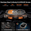 AMAZTIM Military Smart Watch with GPS, 6 Satellite Positioning/Compass, Stainless Steel Body, 50M Waterproof, 480Mah Extra-Large Battery,