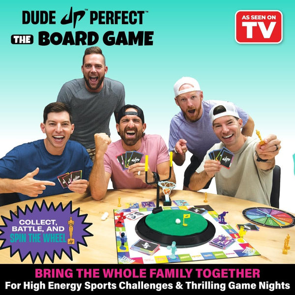 Dude Perfect Board Game with Soccer Add On; Action Packed Sports Challenges for Competitive Kids and Families | Perfect for Family Game Night; 2