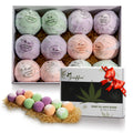 Hemp Oil Bath Bombs Gift Set Natural Refreshing Bubble Bath Kit with 6 Relaxing Scents Made from Pure Essential Oil for Bubble and Spa Bath,