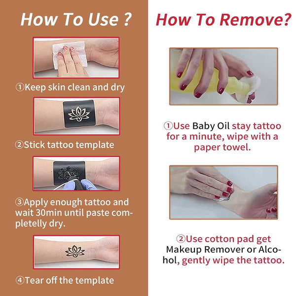 Temporary Tattoos Kit, Yomagine Semi Permanent Tattoo Ink, DIY Fake Freckles Temporary Tattoos for Women Men Teen, Summer Trend Freehand Ink with