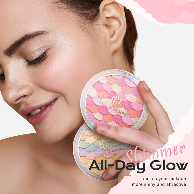Color Nymph Multi-Colored Blush Highlighter Makeup Palettes | Highly Pigmented S