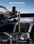 JSAUX Car Cup Holder Phone Mount, Metal Long Arm, Adjustable Base ClipMount
