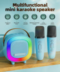 Mini Karaoke Machine Speaker for Kids Adults, Portable Bluetooth with 2 Wireless Microphones, Children'S Day Birthday Gift Ideas for Toys for