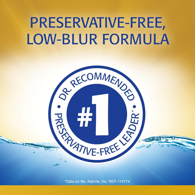 Refresh Optive MEGA-3 Lubricant Eye Drops Preservative-Free Artificial Tears, 0.
