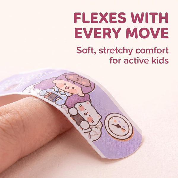 20 Pcs/Box Adhesive Bandages, Random Color Waterproof Band Aid, Cute Kids Bandages, Elastic Sticker,Cartoon Aid Patches Random Styles Adhesive