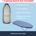 12.5 X 30 inch Smart Table top Ironing Board Cover and Pad with Standard Size, Fits Small, Mini Board, Easy Placement, Extra Thick Padding,