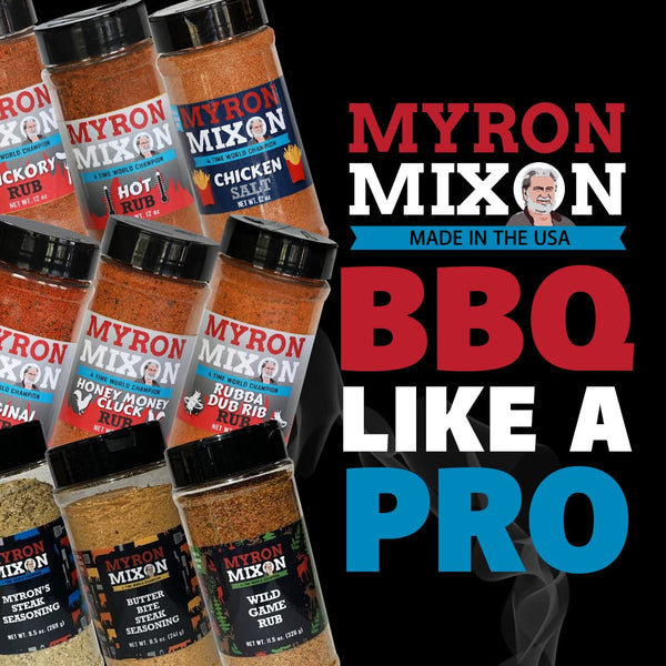 Myron Mixon BBQ Rub | Hickory Salt | Champion Pitmaster Recipe | Gluten-Free BBQ Seasoning, MSG-Free, USA Made | 16 Oz Hickory Salt 16 Ounce (Pack