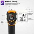 Infrared Thermometer Non-Contact Digital Laser Temperature Gun -58℉～1112℉(-50℃～600℃) Adjustable Emissivity IR Temp Gun - for Cooking, BBQ, Food,