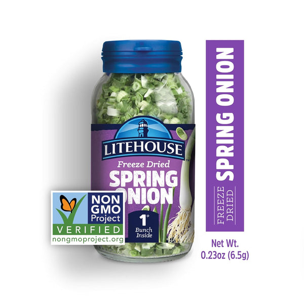 Litehouse Freeze Dried Spring Onion - Fresh Spring Onion, 1 Bunch Inside, Fresh Taste, Gluten Free, Keto Friendly, No Refrigeration - 0.23 Ounce