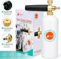 Foseal Adjustable Snow Foam Cannon with Heavy Duty Brass Knob, Quick Release Foam Blaster for Pressure Washer Gun, 1L Bottle