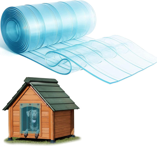 Dog Door Replacement Flaps, Doghouse or Kennel Door Flap, Pet Products and Supplies?Safe Plastic Vinyl Strip for DIY Doghouse or Cat Door (7.9 in