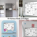 Fridge Calendar Magnetic Dry Erase Whiteboard Calendar For Refrigerator Planners 16.9 Inches X 11.8 Inches 16.9"W x 11.8"H