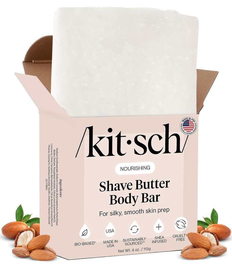 Kitsch Shaving Soap Bar – Shave Butter for Women & Men - Made in USA, 4 oz