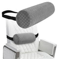 Lumbar Roll Pillow for Lower Back, Lumbar Support Foam Roll Cushion with Pillowcase and Upgraded Strap for Office, Chair, Car, Seat Pain Relief &
