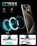 1Zero for Magsafe CD Phone Holder for Car [17 Strong Magnets] Magnetic CD Player Phone Mount, Hollow Socket CD Slot Phone Mount for iPhone 17 16