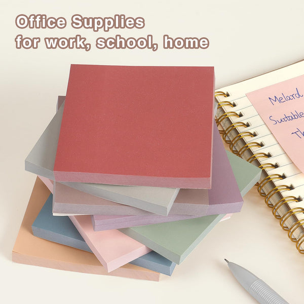 OSBOO Sticky Notes 3x3 Inch 8 Pack Vintage Colors, 80 Sheets/Pad
