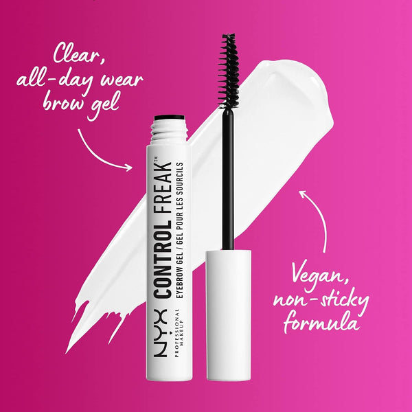 NYX PROFESSIONAL MAKEUP Control Freak Eyebrow Gel - Clear Clear 0.03 Fl Oz (Pack of 1)