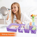 SpaceHacks 25 PCS Plastic Drawer Organizer Set, 4-Size Versatile Organizer Trays & storage Bins for Makeup, Jewelry, and Gadgets in Bathroom,