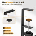 Cinati Under Desk Cable Management Tray, 13.4" Metal Cord Organizer, Black Black 13.4"-1 Pack
