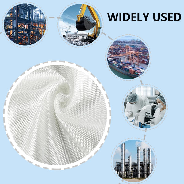 Fiberglass Cloth Plain Weave Fiberglass Mat Woven Fiberglass Sheet | 0.75oz 0.03mm for Boat RC Plane Auto Surfboard Tub Pool Repair 106" x 50"