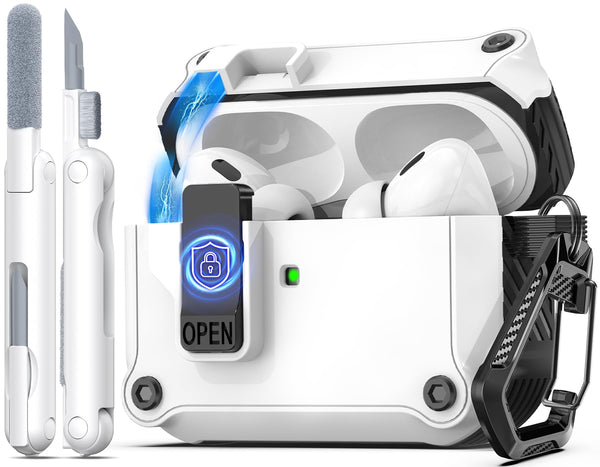 R-Fun Compatible with Airpods Pro 2Nd Generation 2023(Usb-C),2022(Lightning Cable),1St Gen 2019 Charging Case, Full Drop Protection Auto Pop-Up
