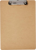 Amazon Basics Hardboard Office Clipboard, Low-Profile, Letter Size, 9" x 12.5", Brown, 6-Pack