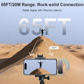 2-Pack Wireless Mini Lavalier Lapel Microphone for iPhone,iPad(Lightning) - 65ft Cordless Clip on Dual Mics with Noise Reduction 6H Working Time
