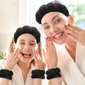 Zkptops Spa Headband for Washing Face Wristband Sponge Makeup Skincare Headband Terry Cloth Bubble Soft Get Ready Hairband for Women Girl Puffy