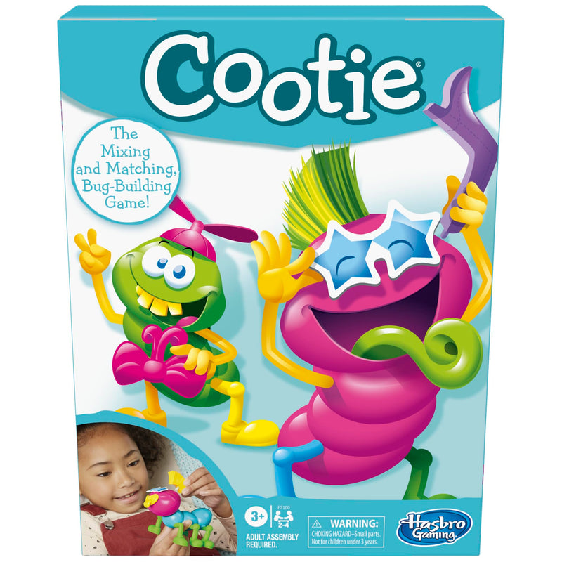 Hasbro Gaming Cootie Mixing and Matching Bug-Building Game | 2-4 Players | Easy Preschool Board Games | Easter Basket Gifts for Boys and Girls|