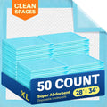 Super Absorbent Puppy Pads 28"X34" 50 Count, Quick Drying Dog Training Pee Pads, Disposable Underpads for Baby and Adults