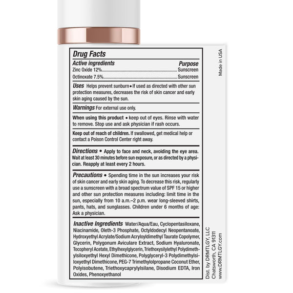 DRMTLGY Universal Tinted Moisturizer SPF 46 | Dewy Tinted Sunscreen 1.7 Fl Oz (Pack of 1) Dewy
