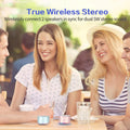 LENRUE A2 Portable Wireless Bluetooth Speaker with Lights and Lanyard,5W Mini Small Metal Speakers Bluetooth 5.0/Aux-In for Iphone Android Home
