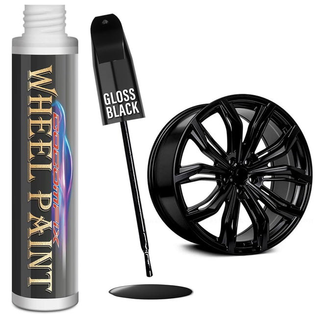 cocomfix Gloss Black Rim Touch Up Paint, Rim Paint Pen, Car Wheel Scratch Repair Kit for Curb Rash & Scratches, Universa