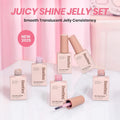 Beetles Jelly Gel Nail Polish Set - Ballet Dress Gel Polish, 6 Colors Milky Pink Nude Pink Sheer Gel Nail Kit Transparent Effect Soak Off UV DIY