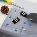 Terminal Block,2 Pack 2 Circuits 20-30A 200v-450v Dual Row Screw Terminals Strip +8 PCS Heat Shrink Wire Connectors 20 Amps 2 Circuits