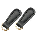NX Garden 2Pcs Genuine Leather Zipper Pulls Black Pull Strap Cord Zipper Pullers Durable Boot Jacket Bag Purse Accessories