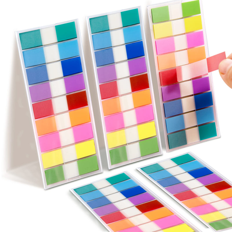 Golcellia Writable Sticky Tabs, 900 Pcs Transparent Sticky Page Marker Tabs for Document Organization, Teacher Supplies, Study Aids, Office