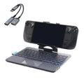 DeckTop with Splitter - Steam Deck Keyboard and Bluetooth Trackpad Mouse with Multicolor LED Laptop Accessory for Valve Linux PC Gaming