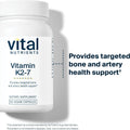 Vital Nutrients Vitamin K2-7 | Promotes Cardiovascular, Heart, Bone Health* | Vitamin K2 + MK7 | Vegan Vitamin K Supplement | Gluten, Dairy, Soy